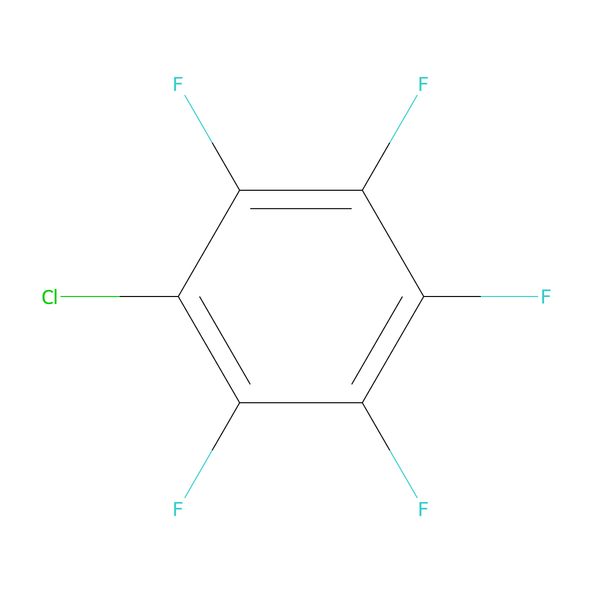 Chloropentafluorobenzene molecular structure, CAS 344-07-0