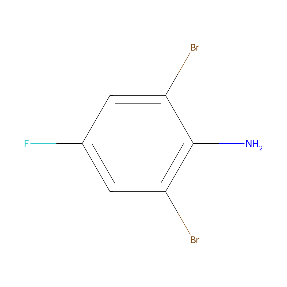 2,6-Dibromo-4-fluoroaniline molecular structure, CAS 344-18-3