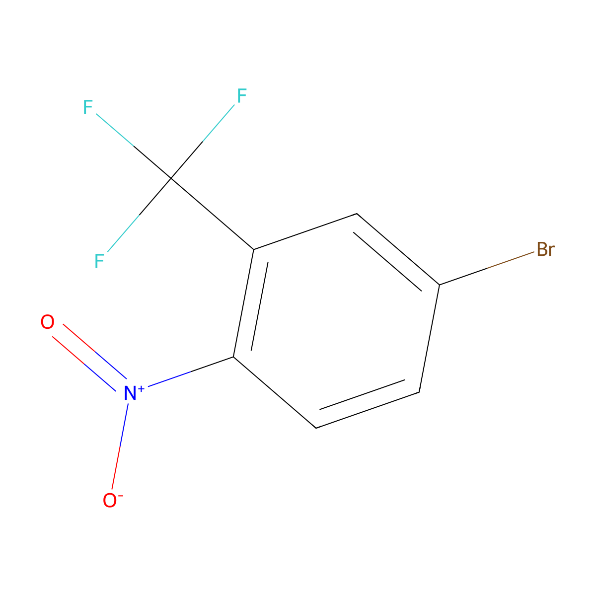 5-Bromo-2-nitrobenzotrifluoride molecular structure, CAS 344-38-7