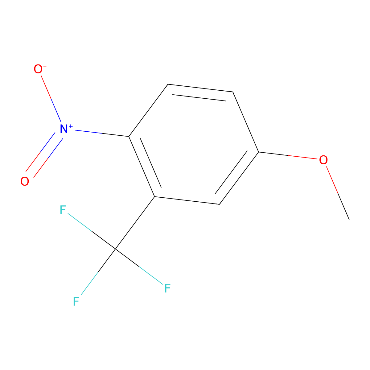 5-Methoxy-2-nitrobenzotrifluoride molecular structure, CAS 344-39-8