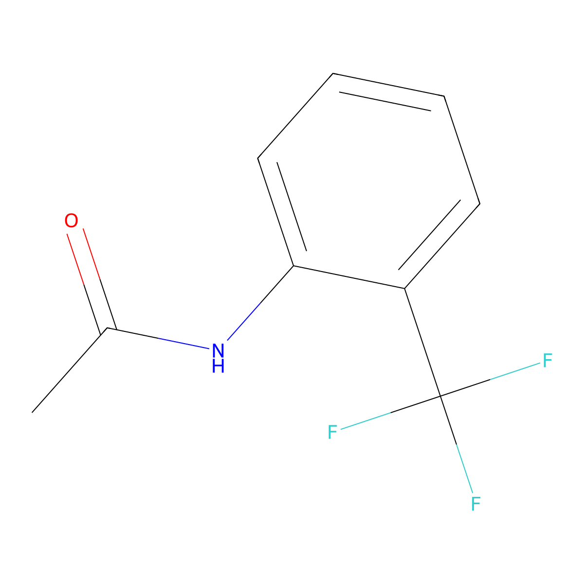 N-[2-(trifluoromethyl)phenyl]acetamide molecular structure, CAS 344-62-7