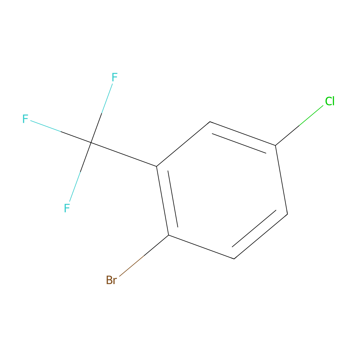 2-Bromo-5-chlorobenzotrifluoride molecular structure, CAS 344-65-0