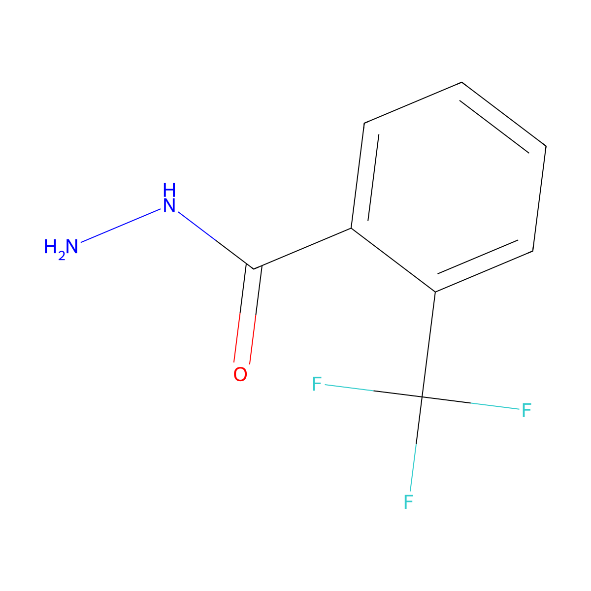 2-(Trifluoromethyl)benzoic acid hydrazide molecular structure, CAS 344-95-6