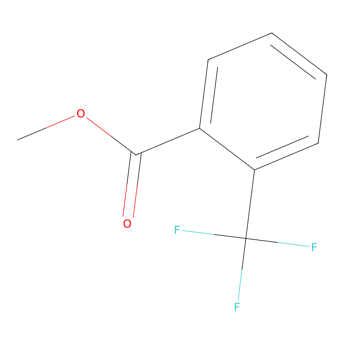 Methyl 2-(trifluoromethyl)benzoate molecular structure, CAS 344-96-7