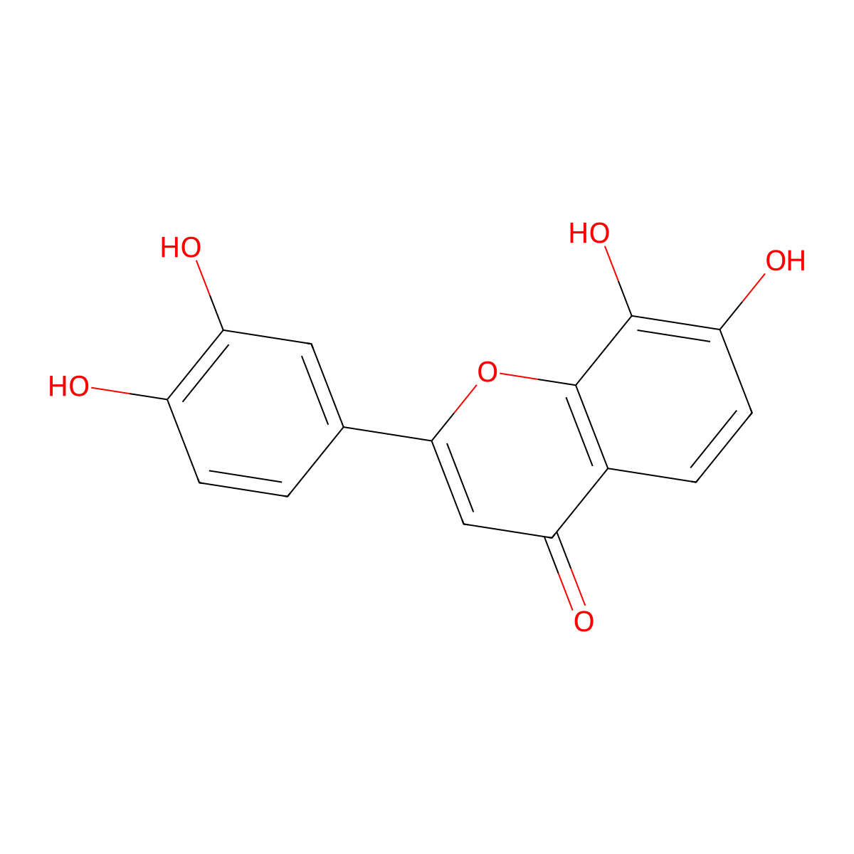 7,8,3',4'-Tetrahydroxyflavone molecular structure, CAS 3440-24-2