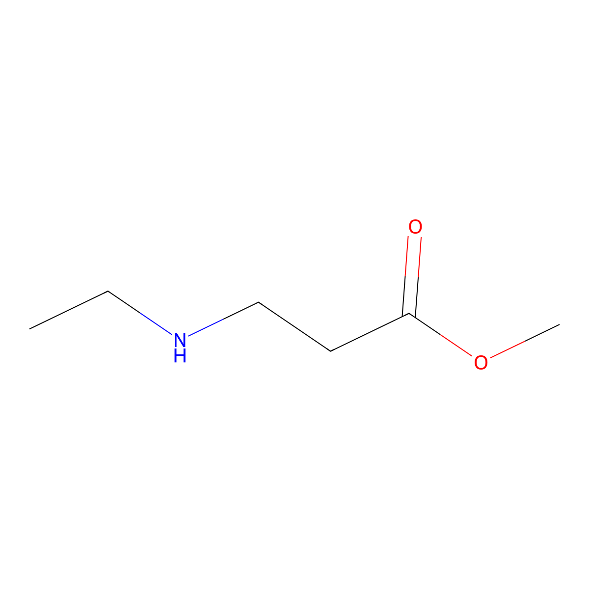 Methyl N-ethyl-beta-alaninate molecular structure, CAS 3440-30-0