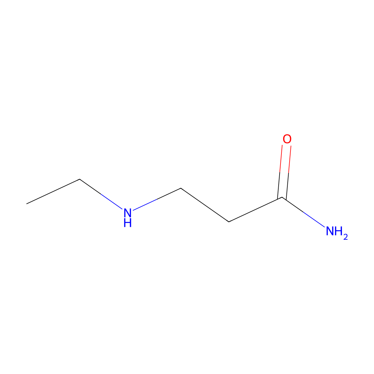 3-(Ethylamino)propanamide molecular structure, CAS 3440-32-2