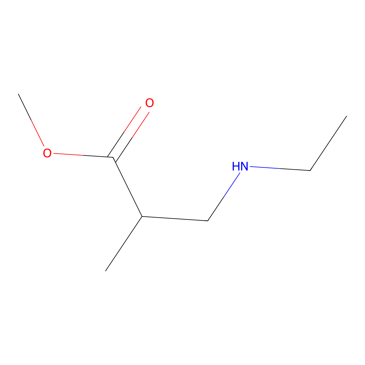 Methyl 3-(ethylamino)-2-methylpropanoate molecular structure, CAS 3440-33-3