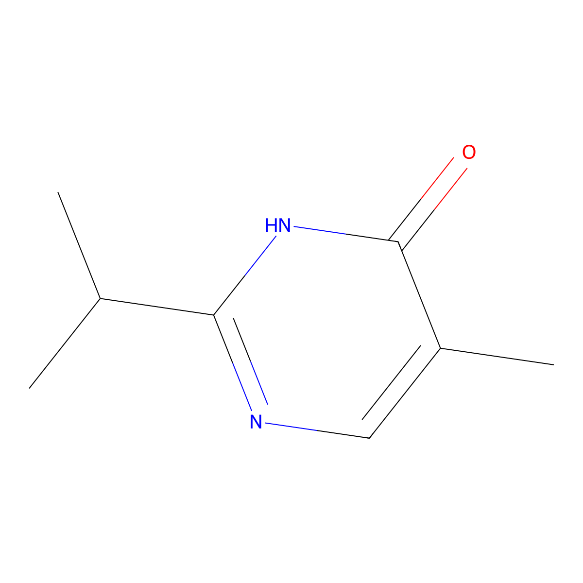 5-Methyl-2-(propan-2-yl)pyrimidin-4-ol molecular structure, CAS 3440-41-3
