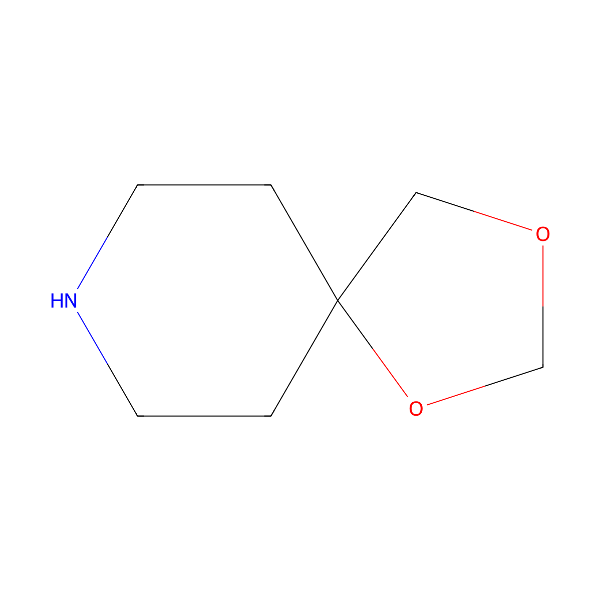 1,3-Dioxa-8-azaspiro[4.5]decane molecular structure, CAS 34400-06-1