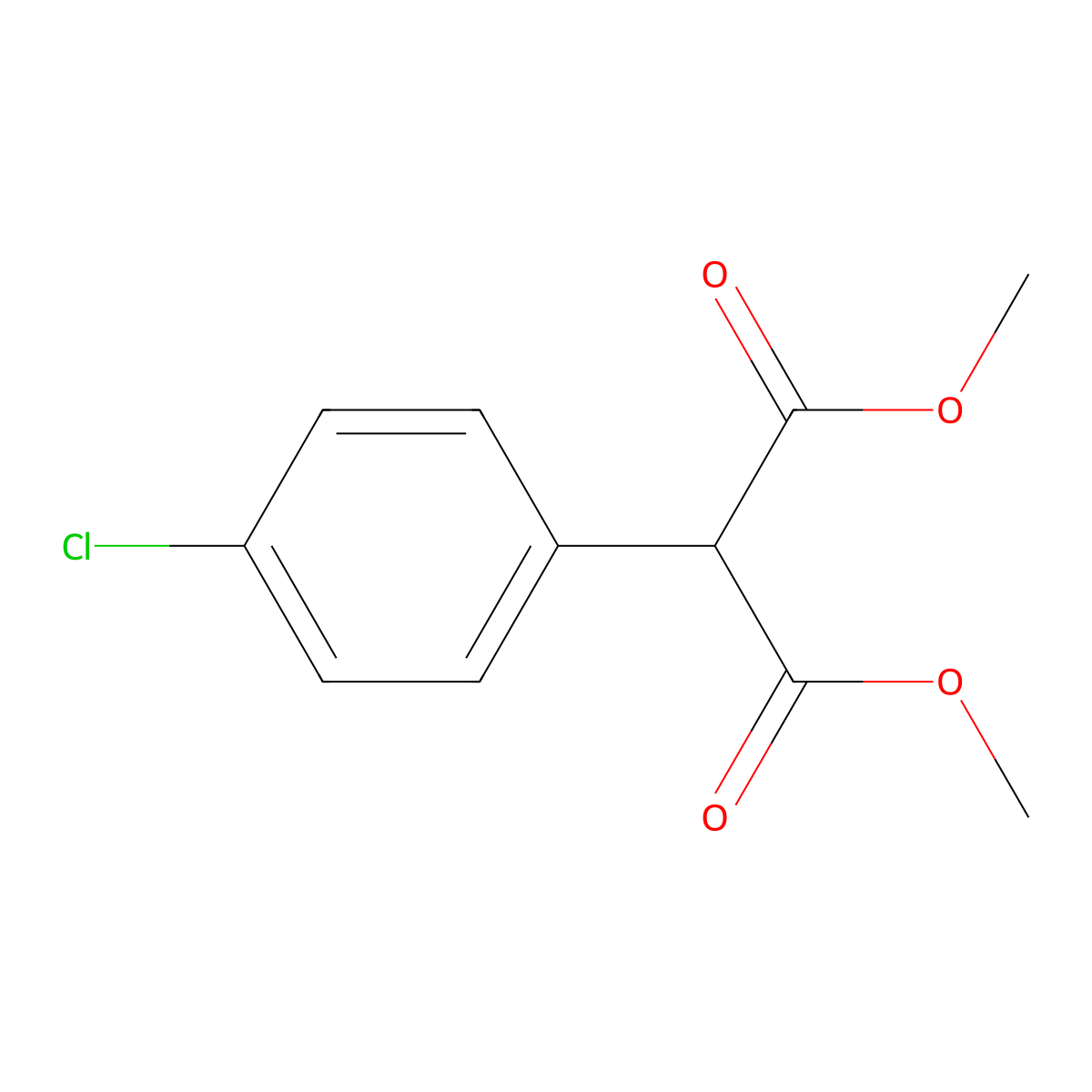 1,3-Dimethyl 2-(4-chlorophenyl)propanedioate molecular structure, CAS 34402-92-1