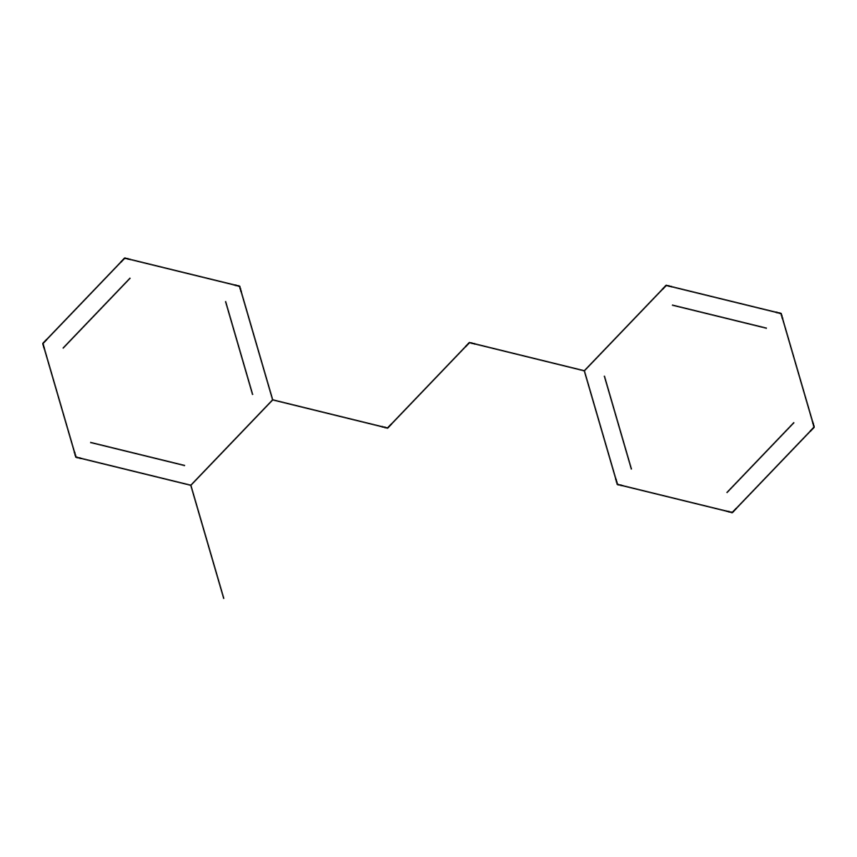 Benzene, 1-methyl-2-(2-phenylethyl)- molecular structure, CAS 34403-05-9