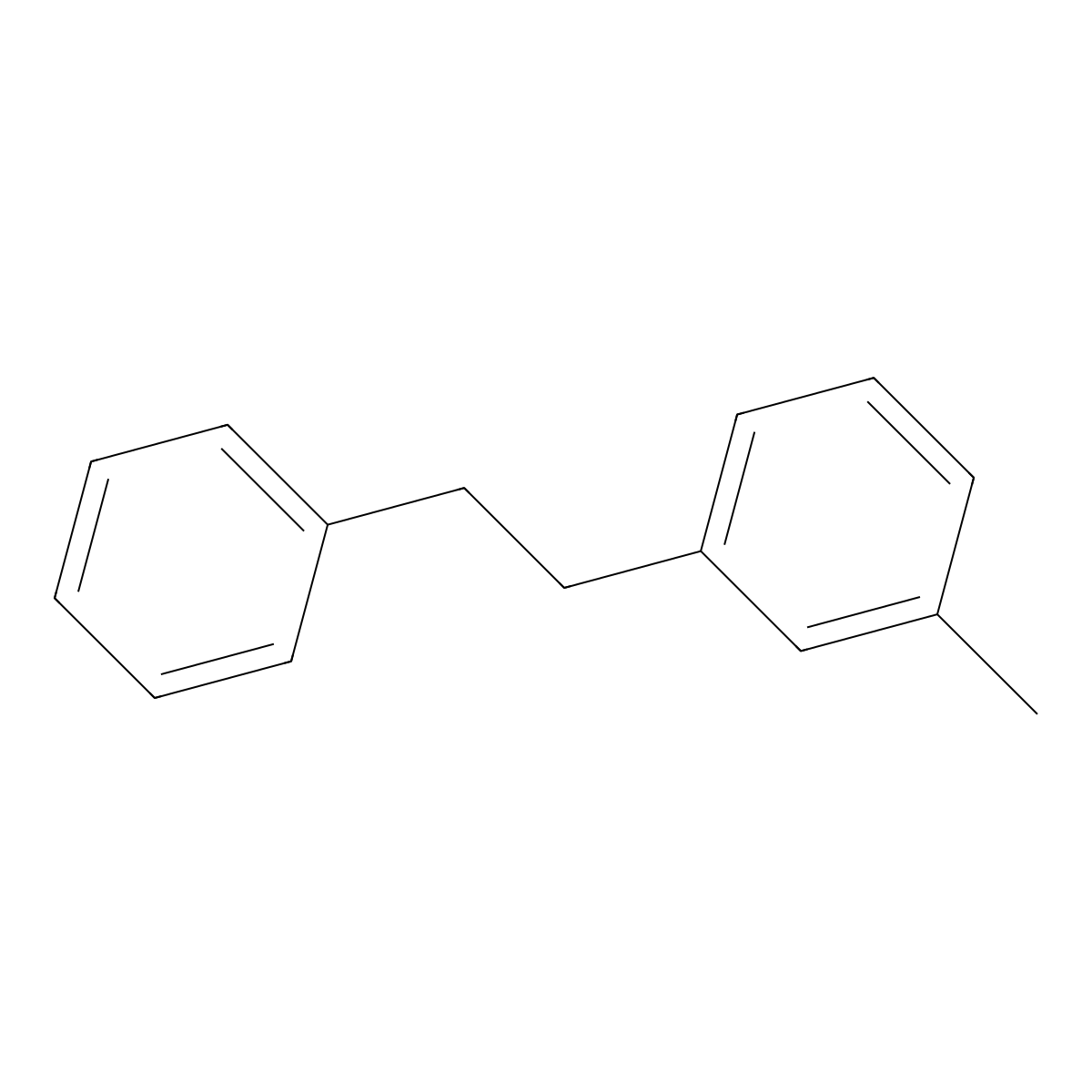 Benzene, 1-methyl-3-(2-phenylethyl)- molecular structure, CAS 34403-06-0