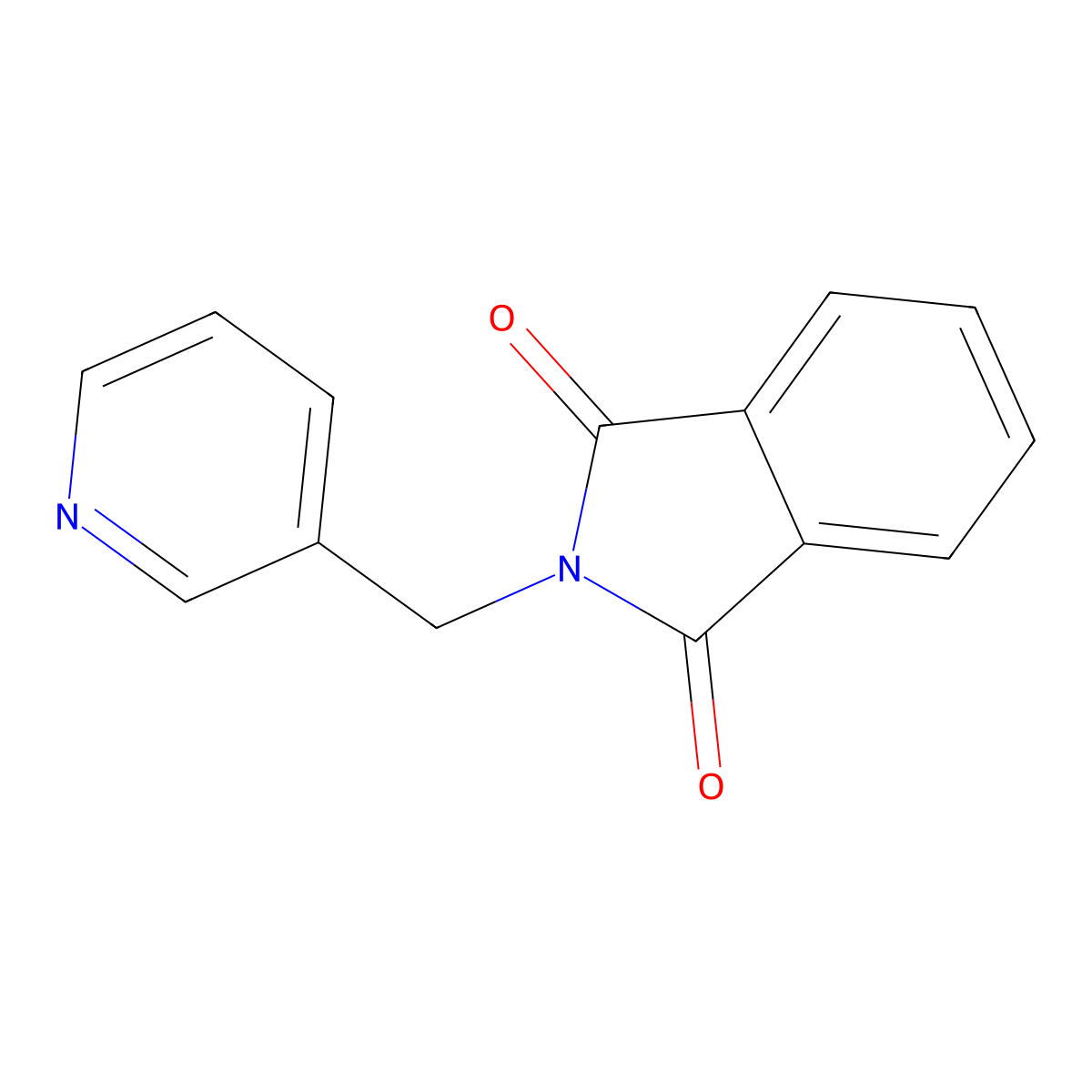 2-(Pyridin-3-ylmethyl)isoindoline-1,3-dione molecular structure, CAS 34403-38-8
