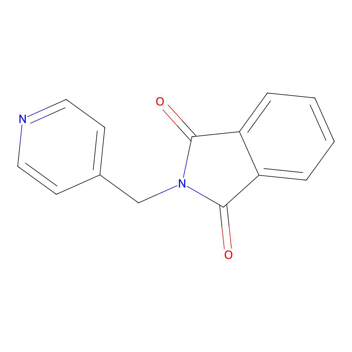 2-(4-Pyridinylmethyl)-1H-isoindole-1,3(2H)-dione molecular structure, CAS 34403-39-9