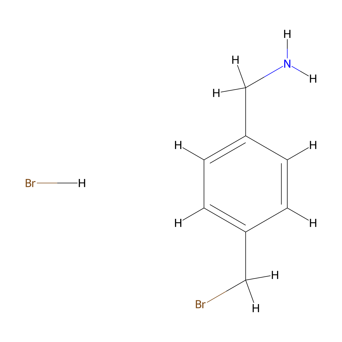 4-(Bromomethyl)benzylamine hydrobromide molecular structure, CAS 34403-47-9