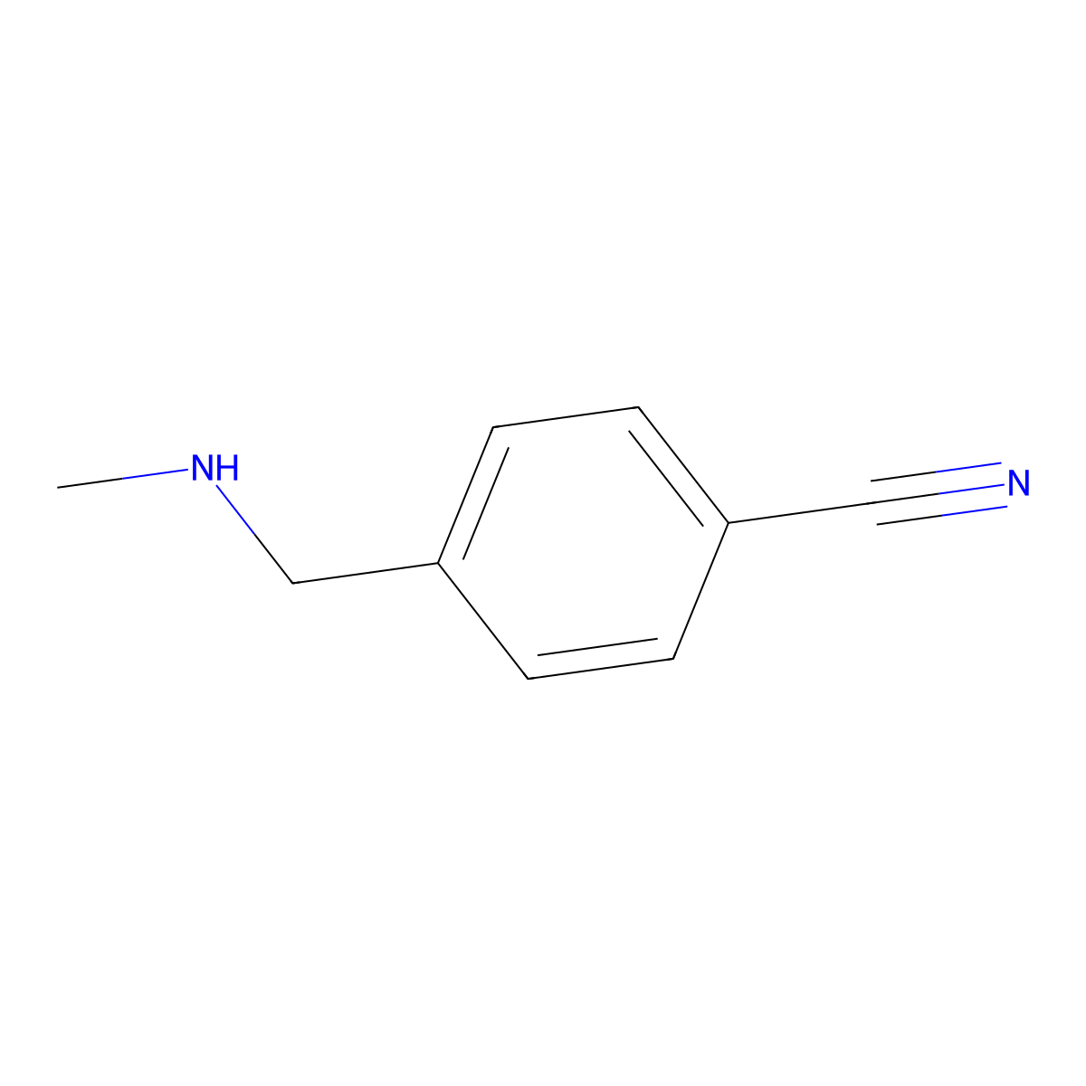 4-(Methylaminomethyl)benzonitrile molecular structure, CAS 34403-48-0