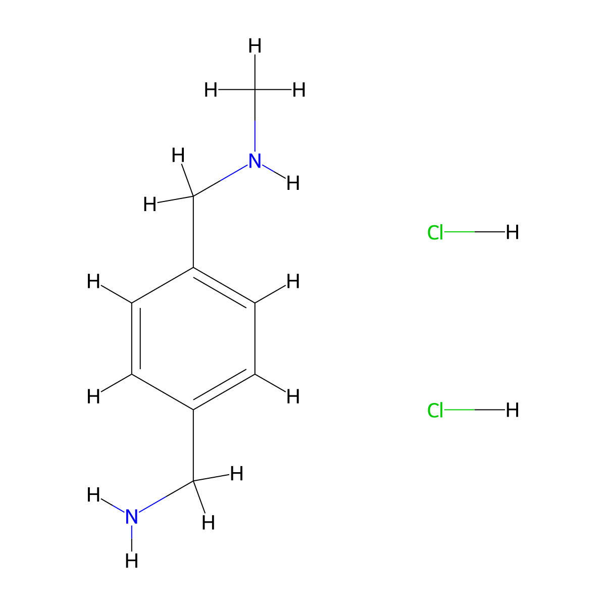 1-(4-(Aminomethyl)phenyl)-N-methylmethanamine dihydrochloride molecular structure, CAS 34403-51-5
