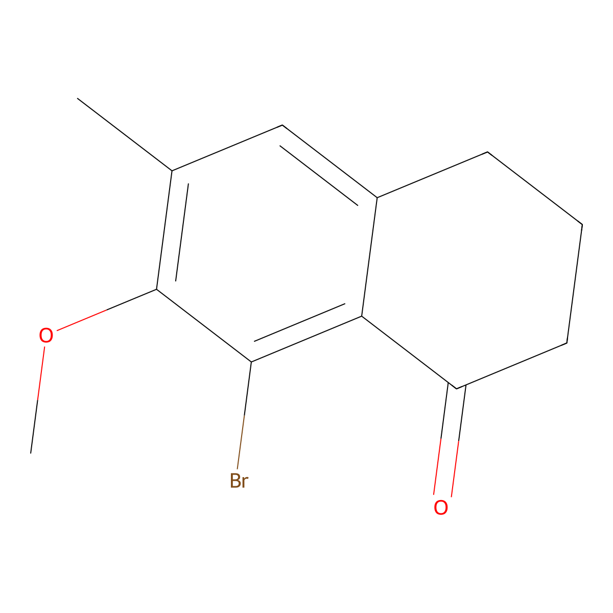 8-Bromo-7-methoxy-6-methyl-3,4-dihydronaphthalen-1(2H)-one molecular structure, CAS 34403-74-2