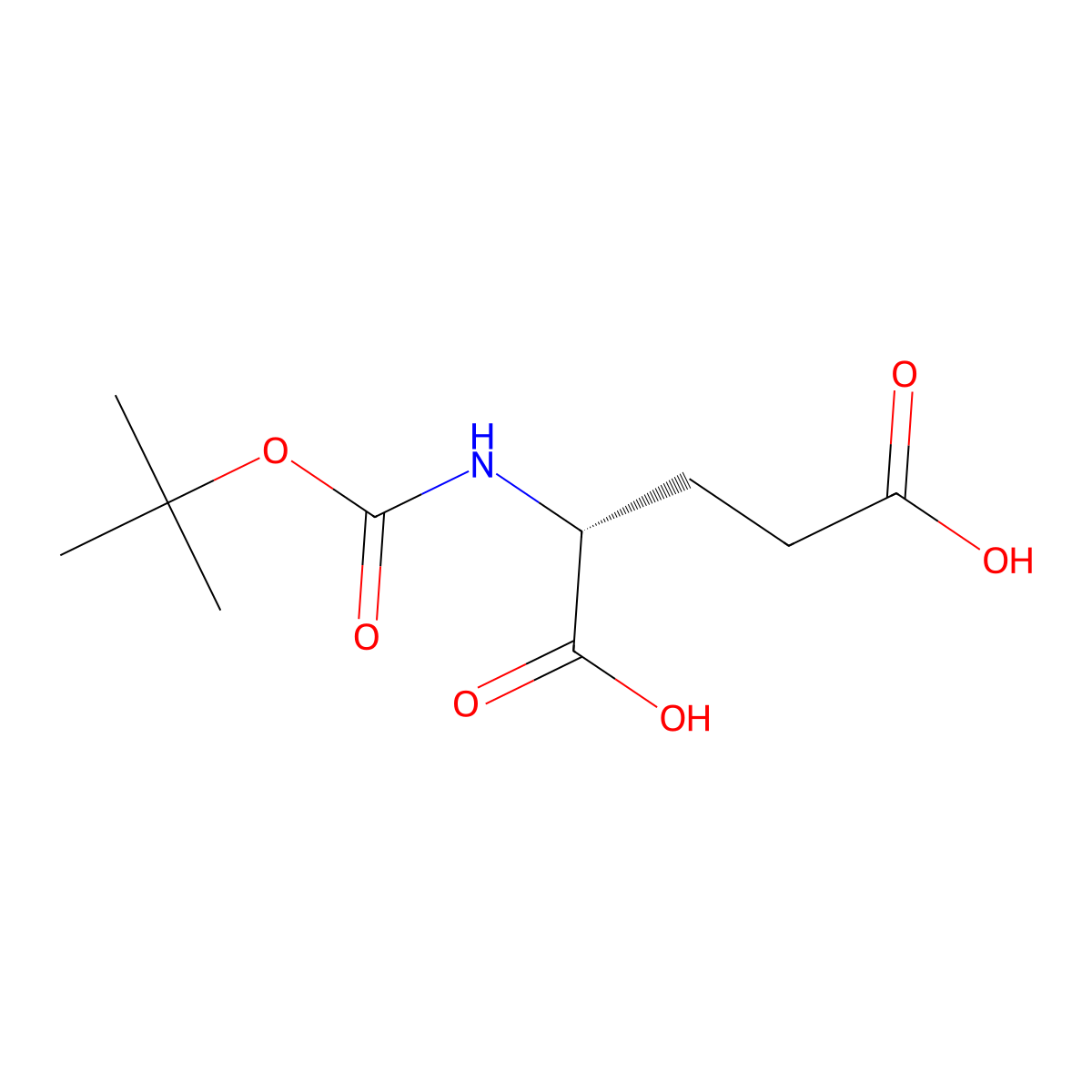 (2R)-2-{[(tert-butoxy)carbonyl]amino}pentanedioic acid molecular structure, CAS 34404-28-9