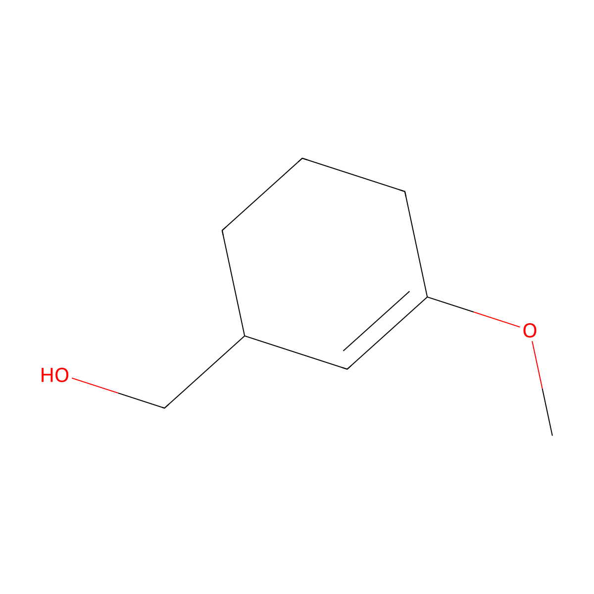 (3-Methoxycyclohex-2-en-1-yl)methanol molecular structure, CAS 34407-89-1