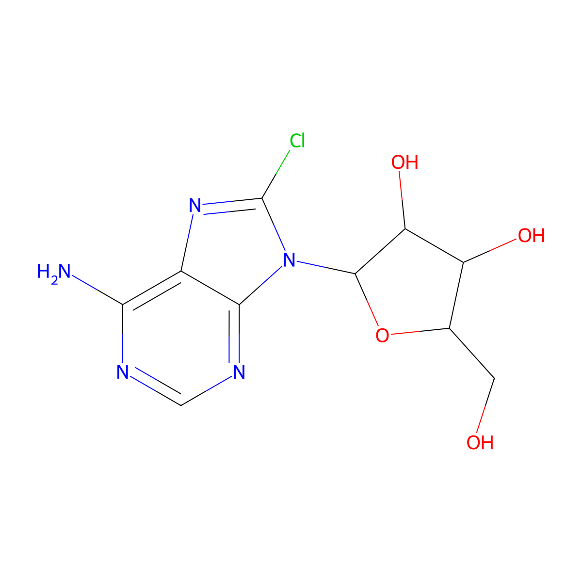 8-Chloroadenosine molecular structure, CAS 34408-14-5