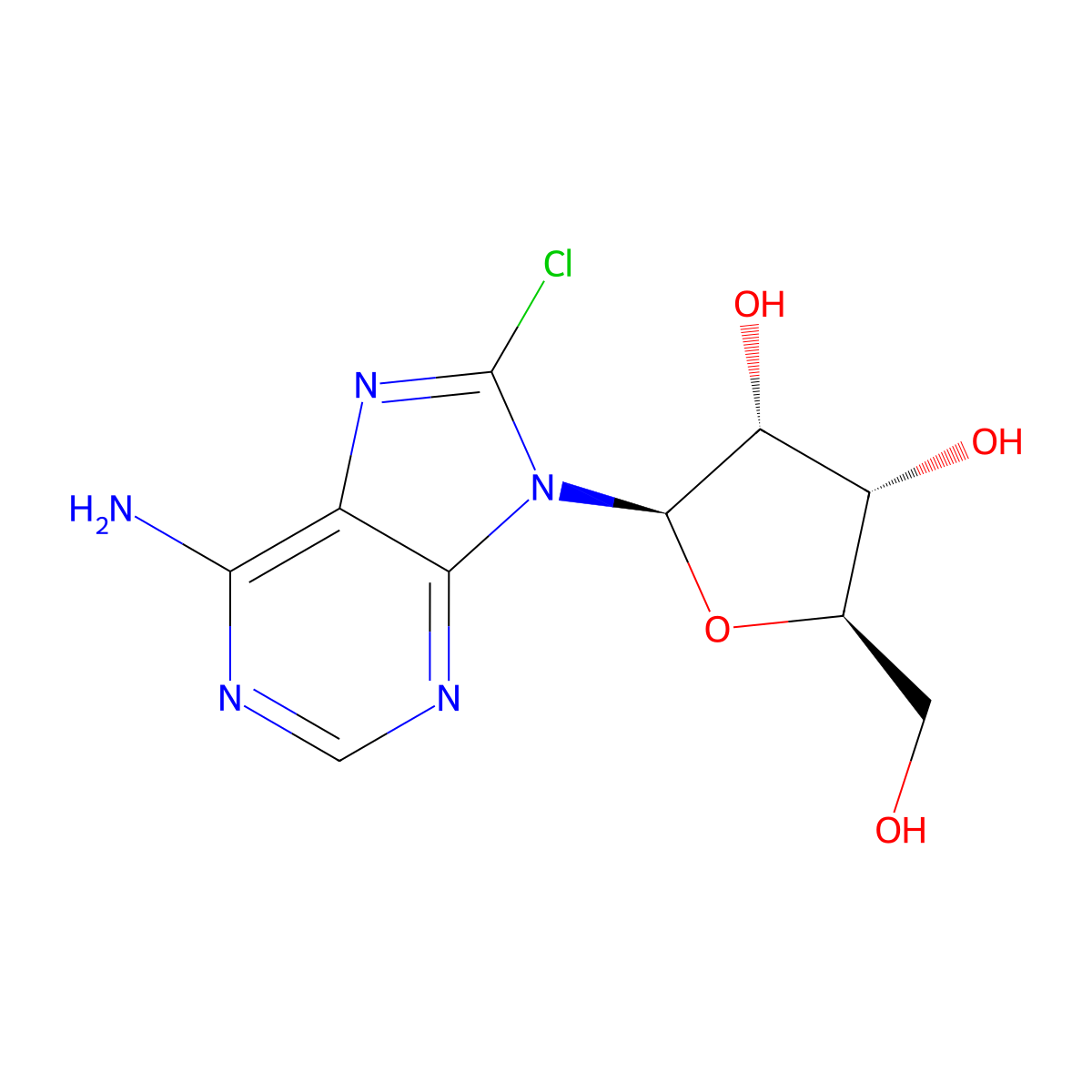 8-Chloroadenosine molecular structure, CAS 34408-14-5