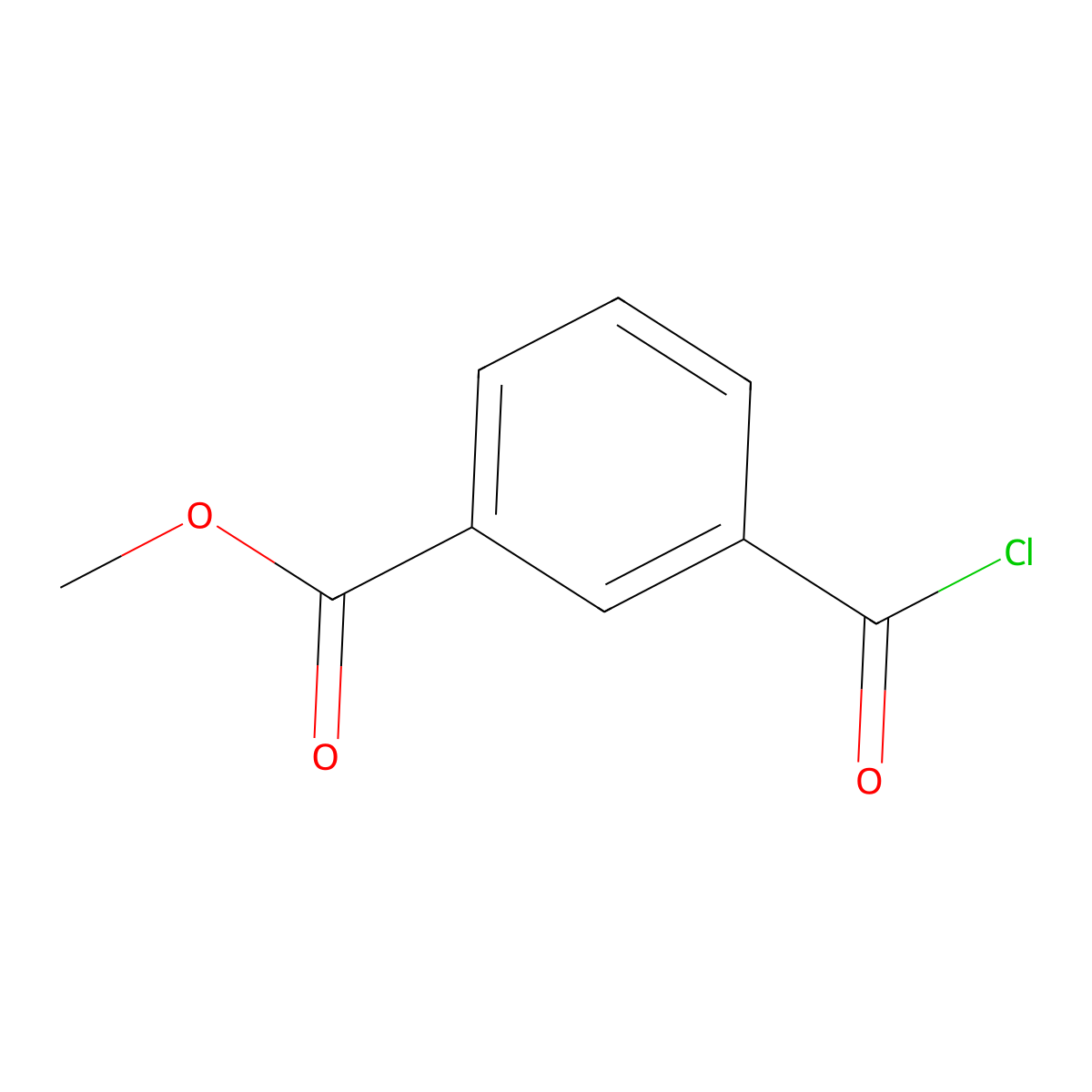 Methyl 3-(chlorocarbonyl)benzoate molecular structure, CAS 3441-03-0