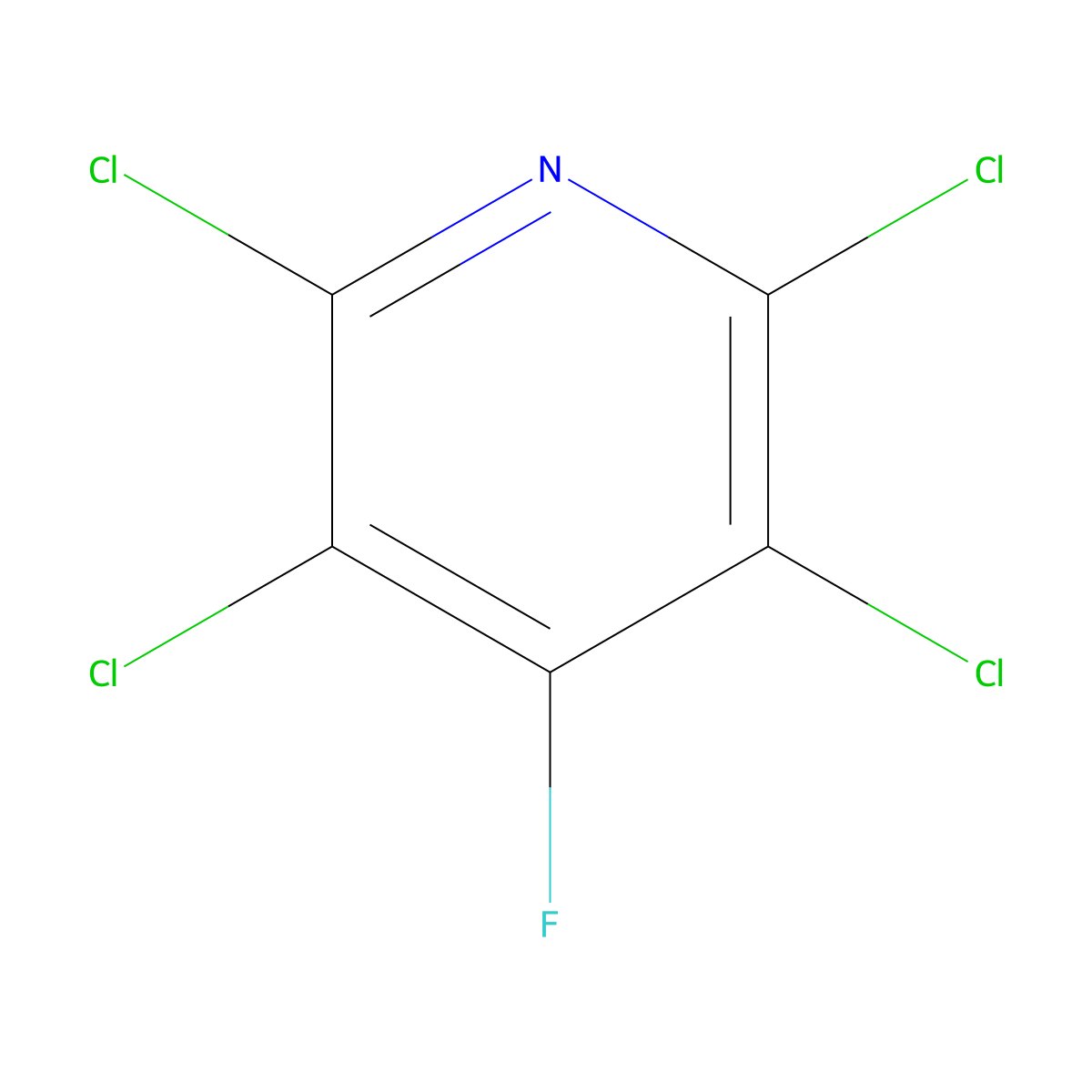 2,3,5,6-Tetrachloro-4-fluoropyridine molecular structure, CAS 34415-32-2