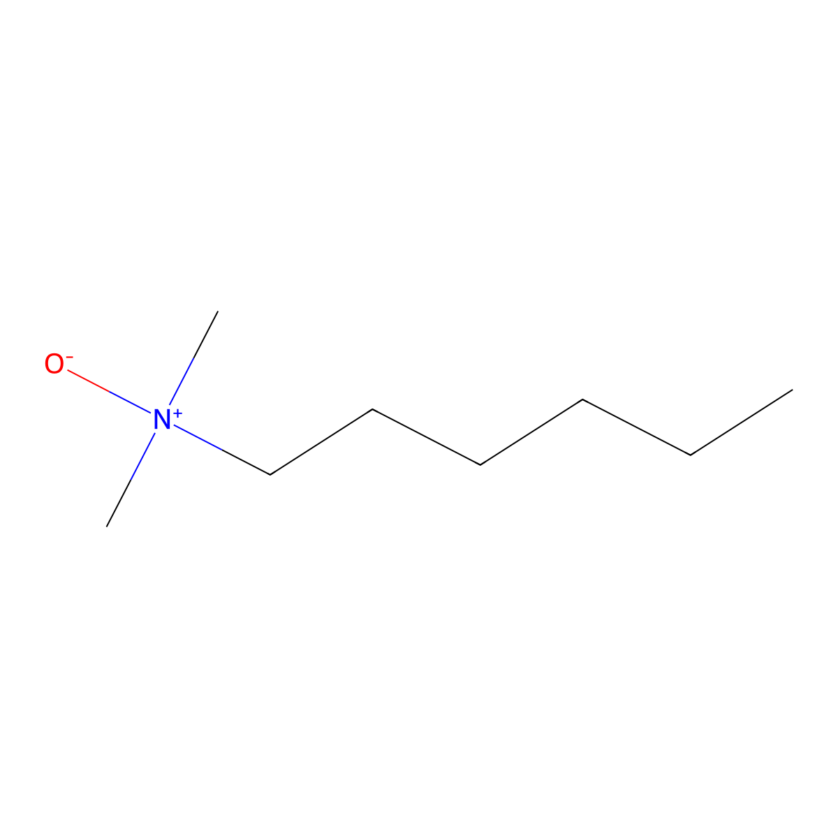 Hexyldimethylamine oxide molecular structure, CAS 34418-88-7