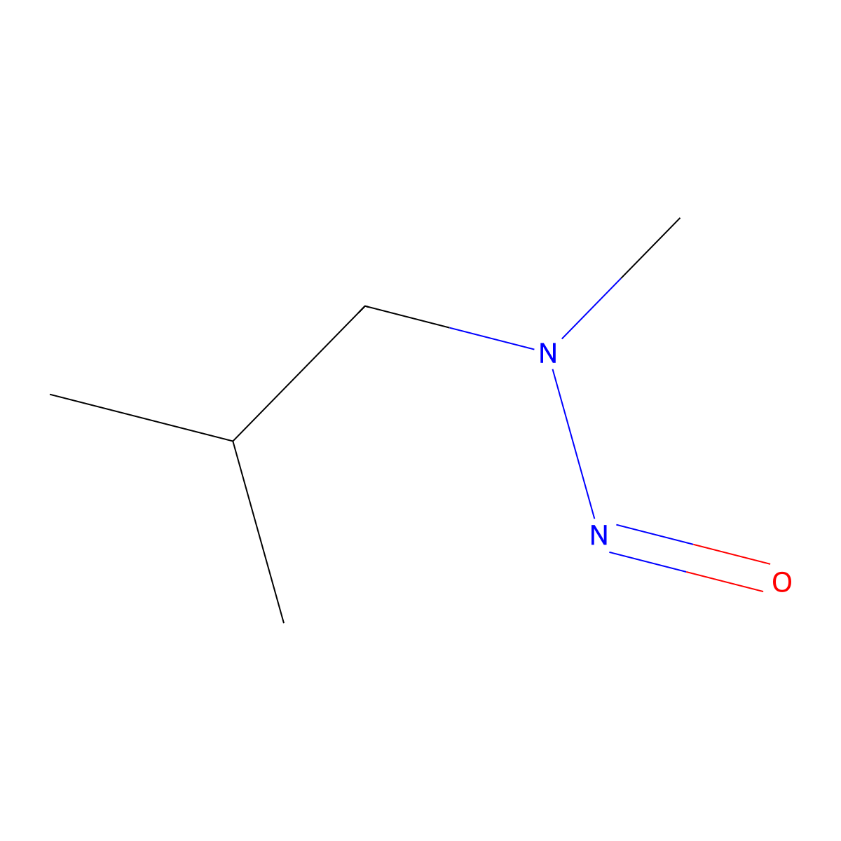 1-Propanamine, N,2-dimethyl-N-nitroso- molecular structure, CAS 34419-76-6