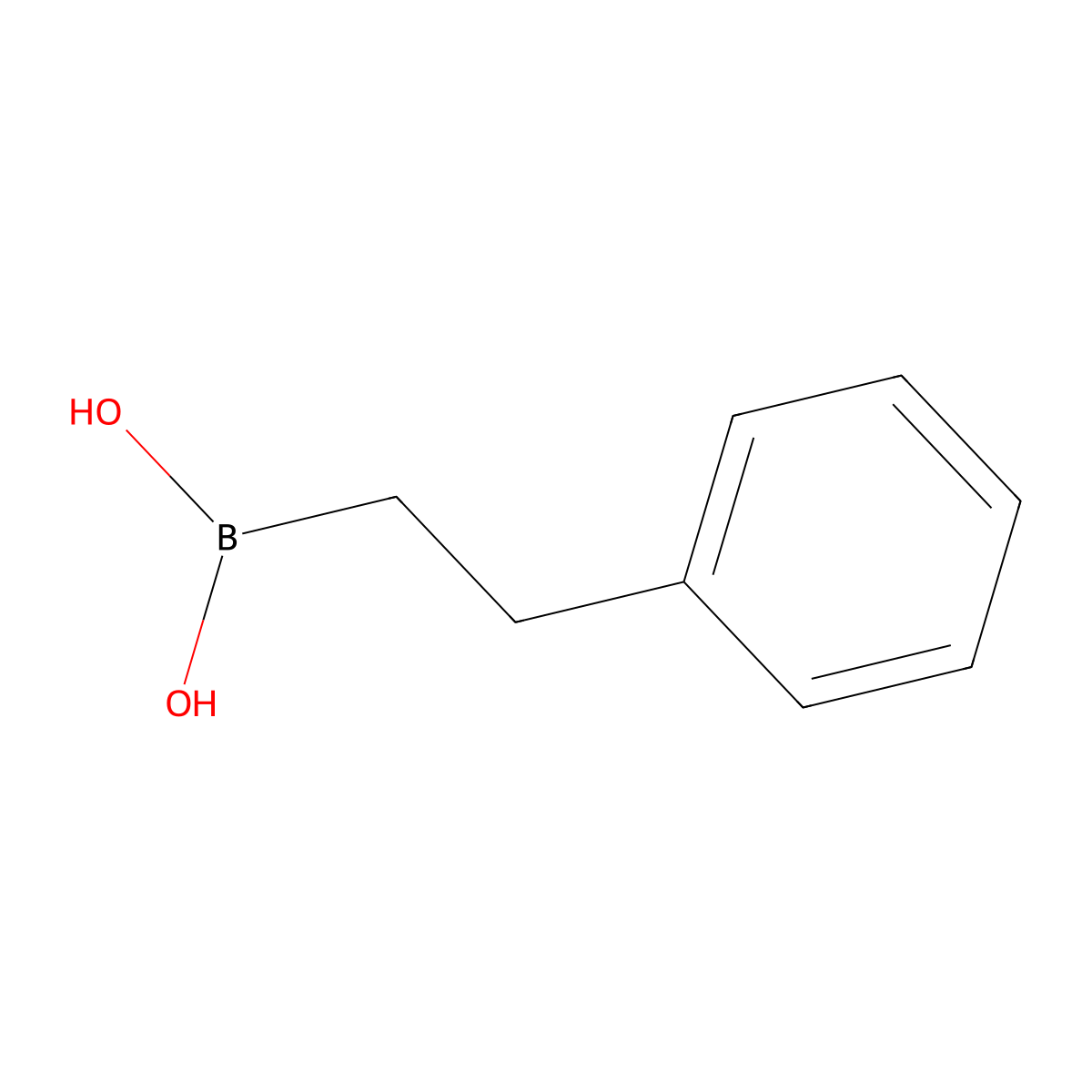 Phenylethane Boronic Acid molecular structure, CAS 34420-17-2