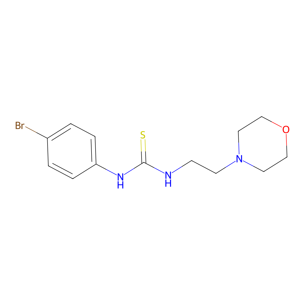 1-(4-Bromophenyl)-3-[2-(morpholin-4-yl)ethyl]thiourea molecular structure, CAS 34420-52-5