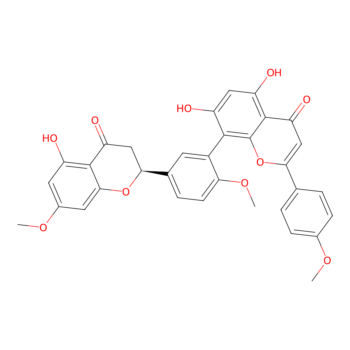 2,3-Dihydrosciadopitysin molecular structure, CAS 34421-19-7