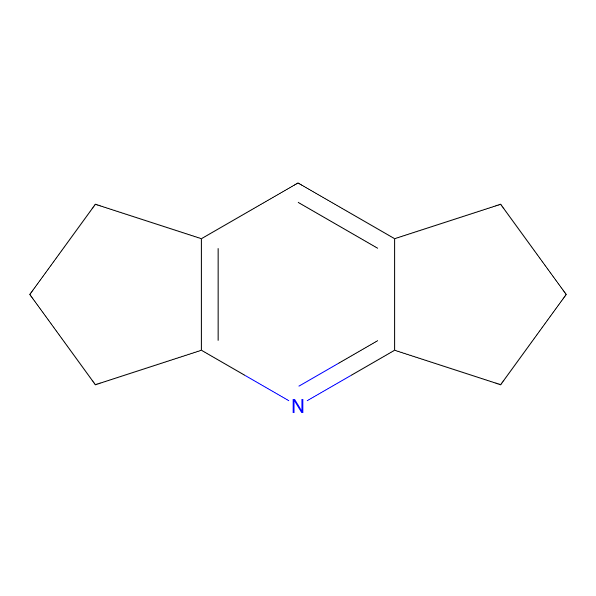 1,2,3,5,6,7-Hexahydrodicyclopenta(b,e)pyridine molecular structure, CAS 34421-99-3