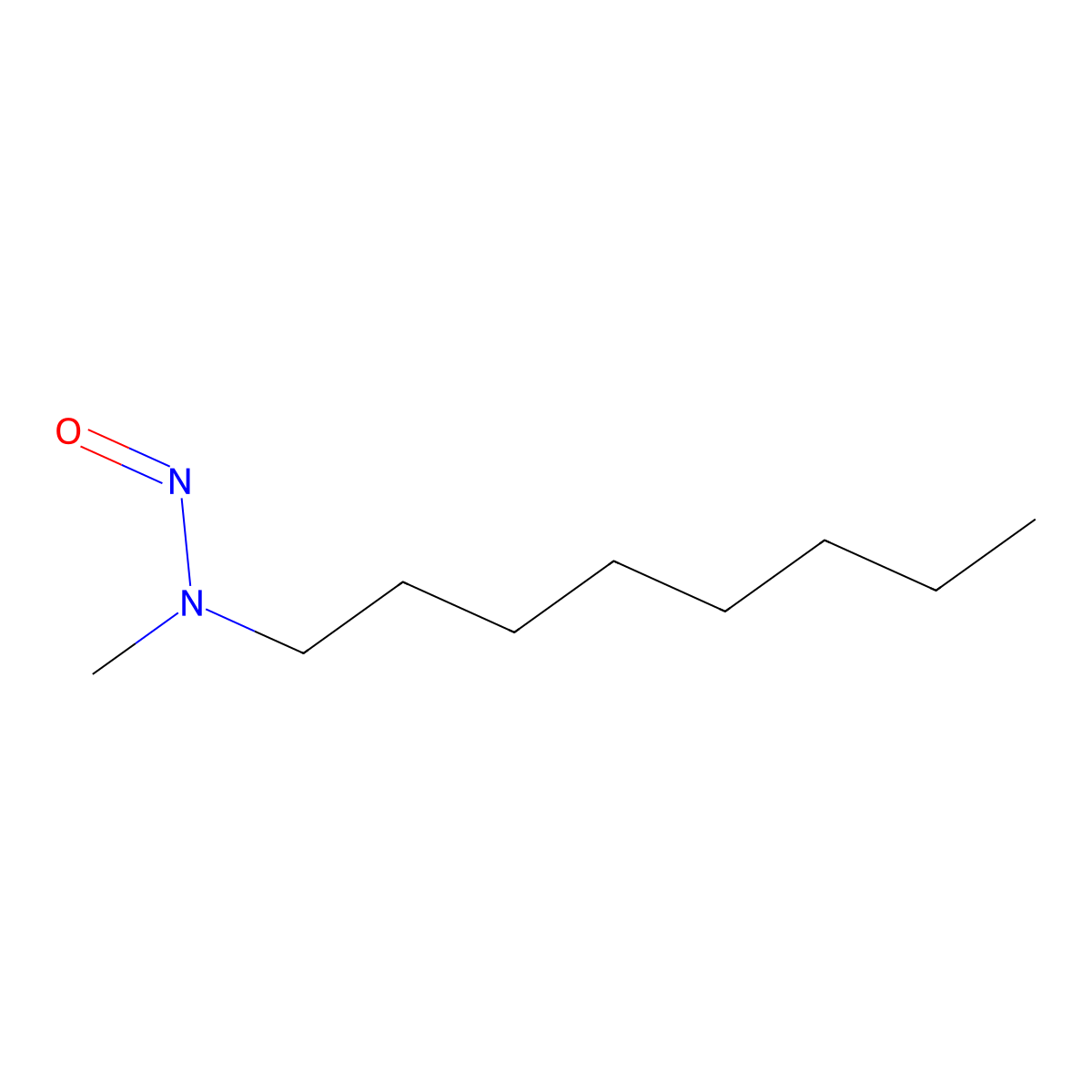 N-Methyl-N-nitroso-1-octanamine molecular structure, CAS 34423-54-6