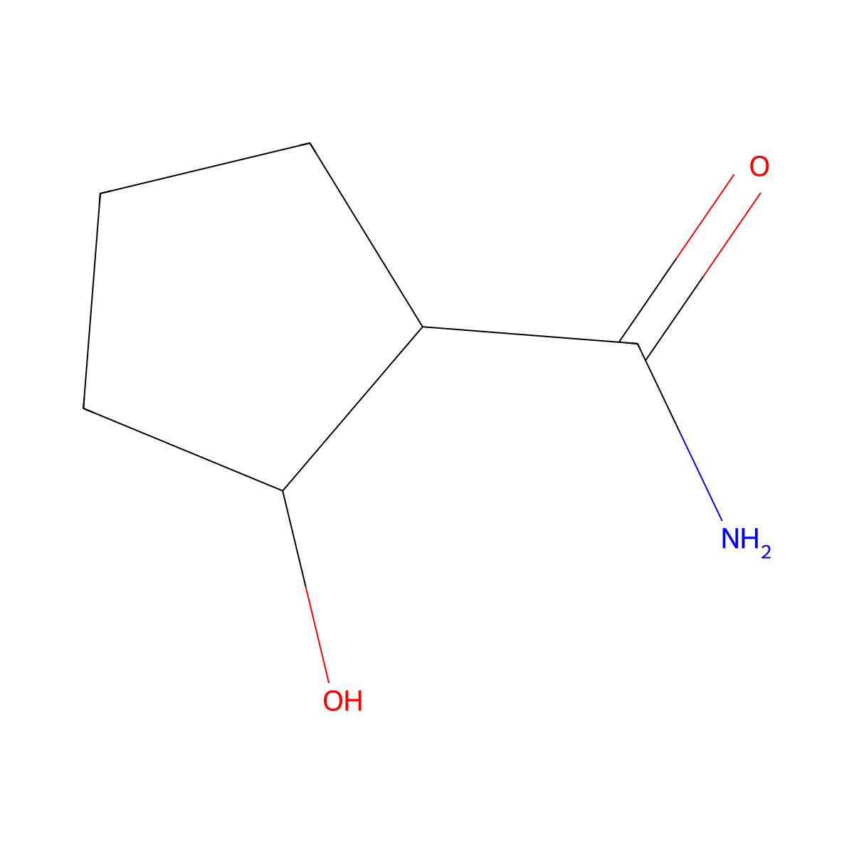 2-Hydroxycyclopentanecarboxamide molecular structure, CAS 344243-53-4