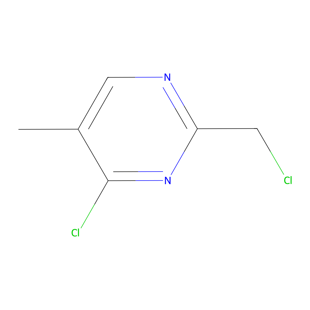 4-Chloro-2-(chloromethyl)-5-methylpyrimidine molecular structure, CAS 344248-26-6