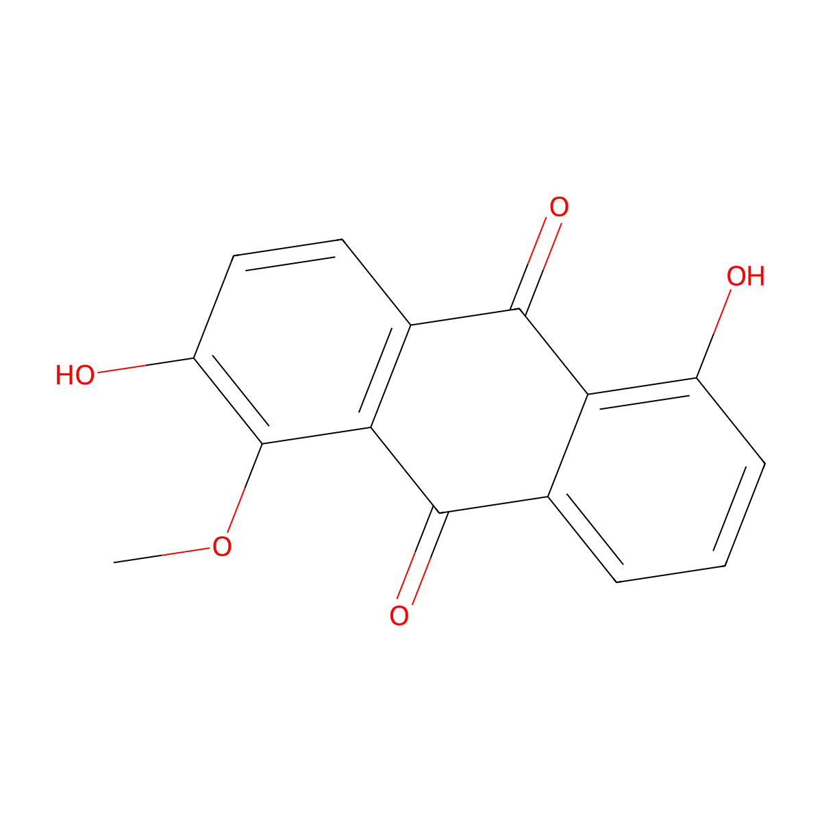 2,5-Dihydroxy-1-methoxy-anthraquinone molecular structure, CAS 34425-63-3