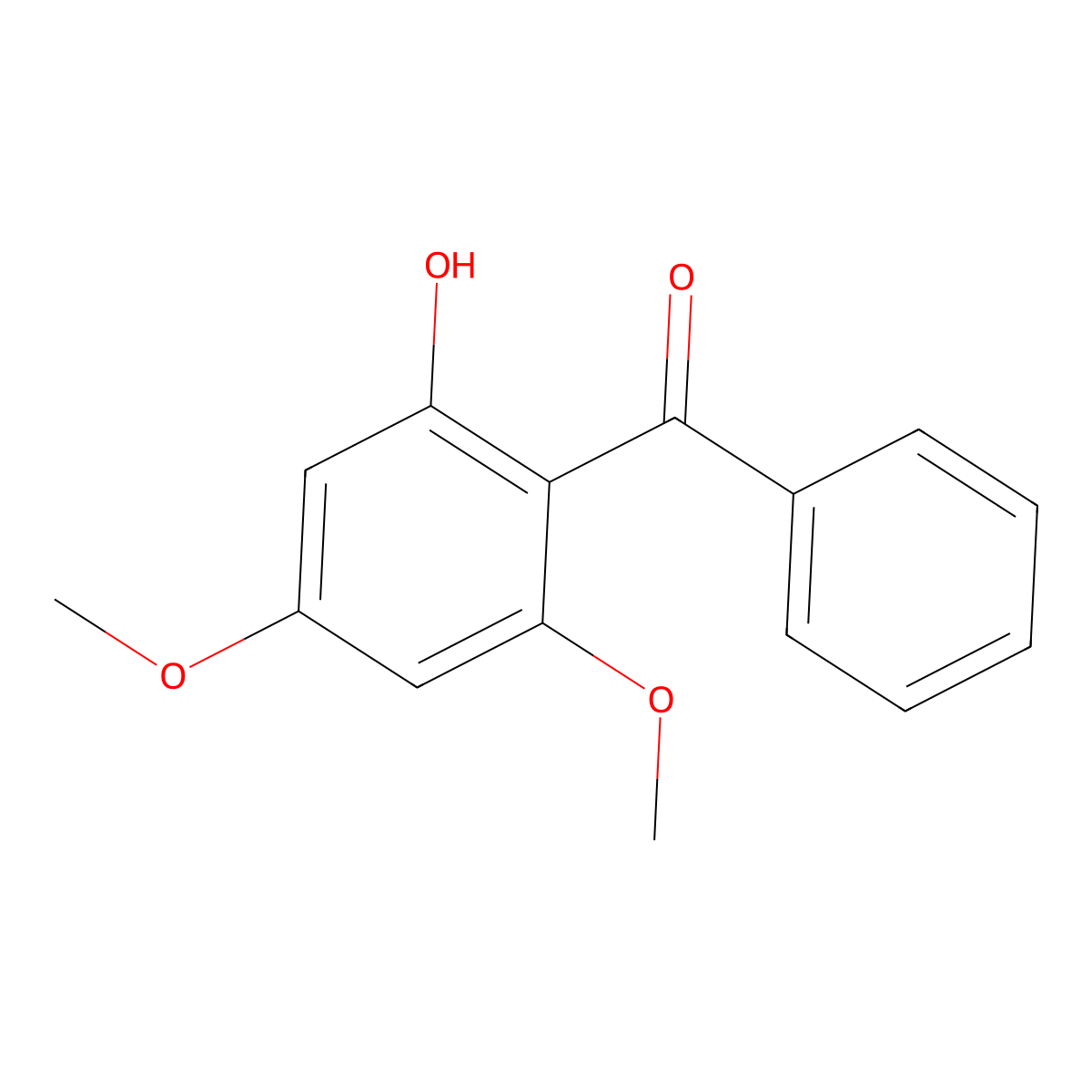 (2-Hydroxy-4,6-dimethoxy-phenyl)-phenyl-methanone molecular structure, CAS 34425-64-4