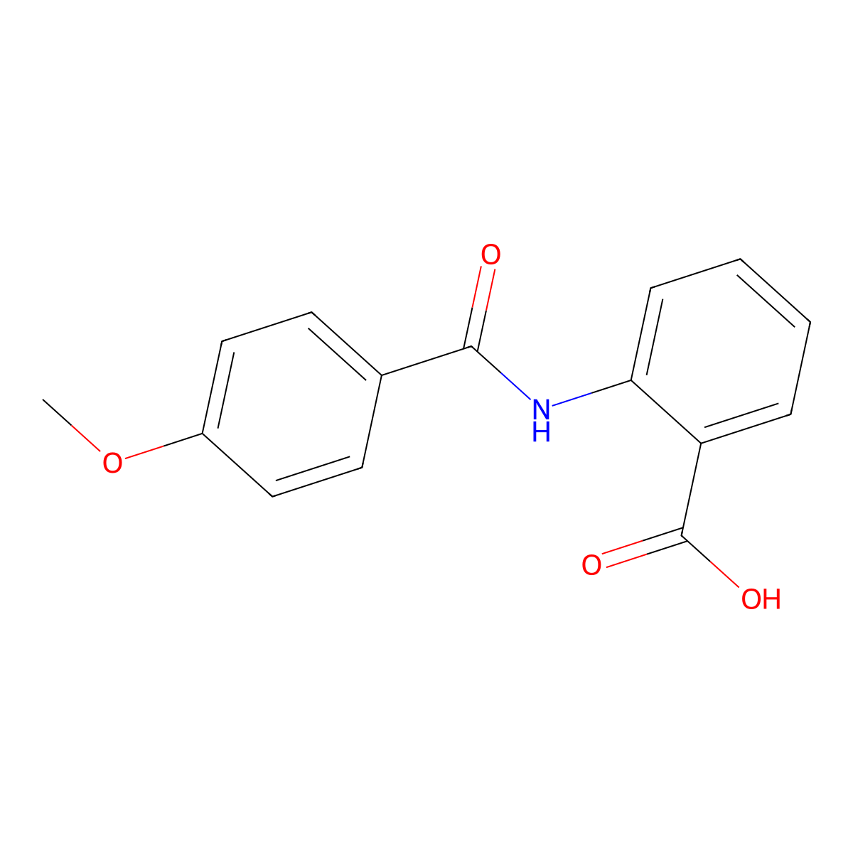 2-(4-Methoxybenzamido)benzoic acid molecular structure, CAS 34425-86-0