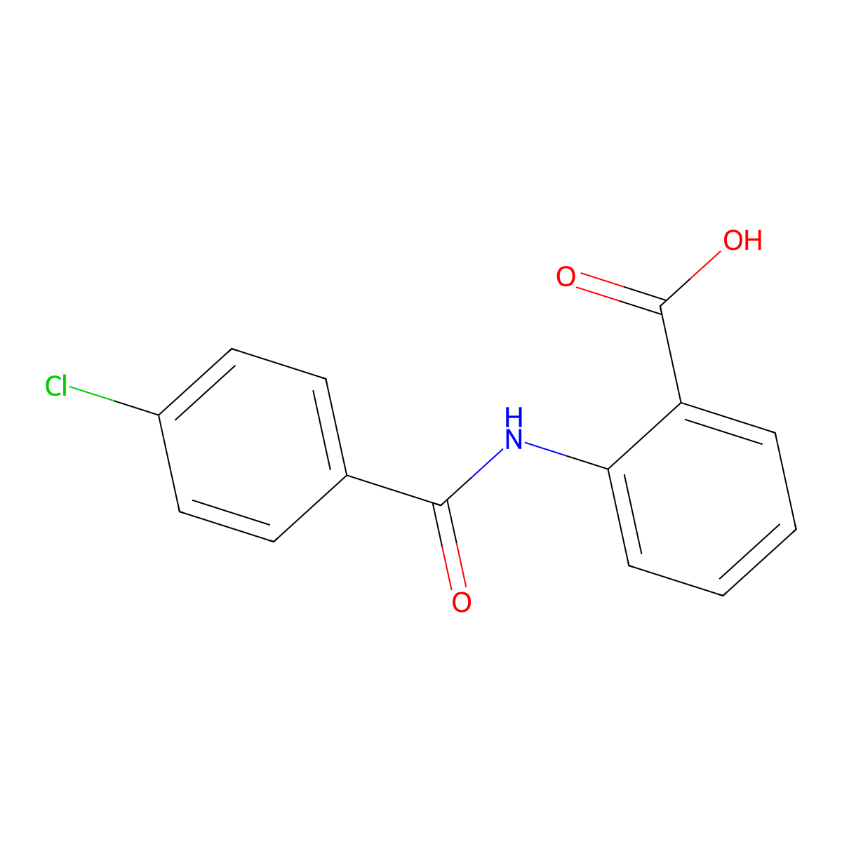 2-[(4-Chlorobenzoyl)amino]benzoic acid molecular structure, CAS 34425-87-1