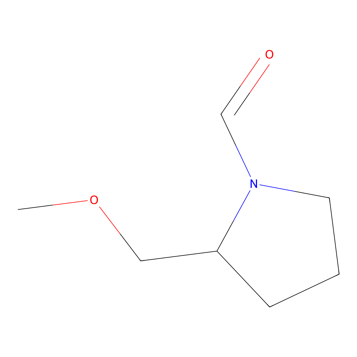 2-(Methoxymethyl)-1-pyrrolidinecarbaldehyde molecular structure, CAS 344251-48-5