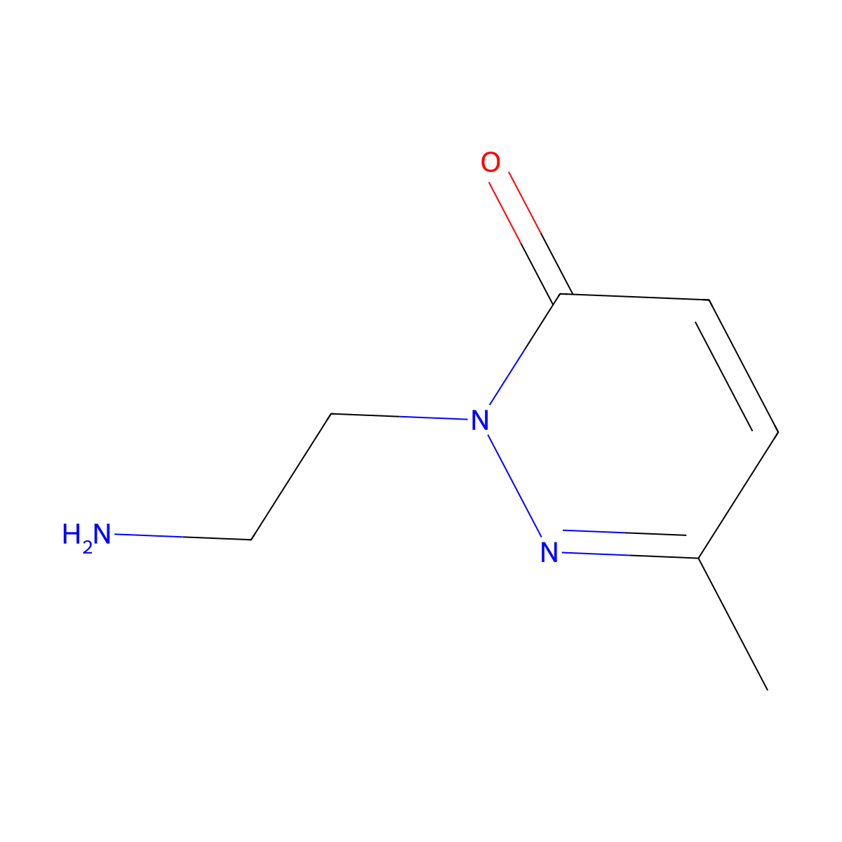 2-(2-aminoethyl)-6-methylpyridazin-3(2H)-one molecular structure, CAS 344259-15-0