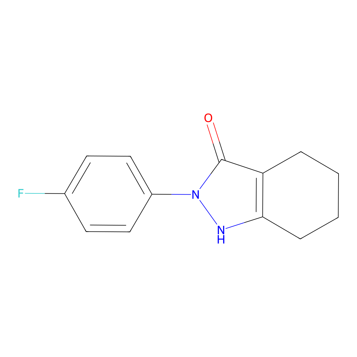 2-(4-fluorophenyl)-4,5,6,7-tetrahydro-2H-indazol-3-ol molecular structure, CAS 344260-34-0