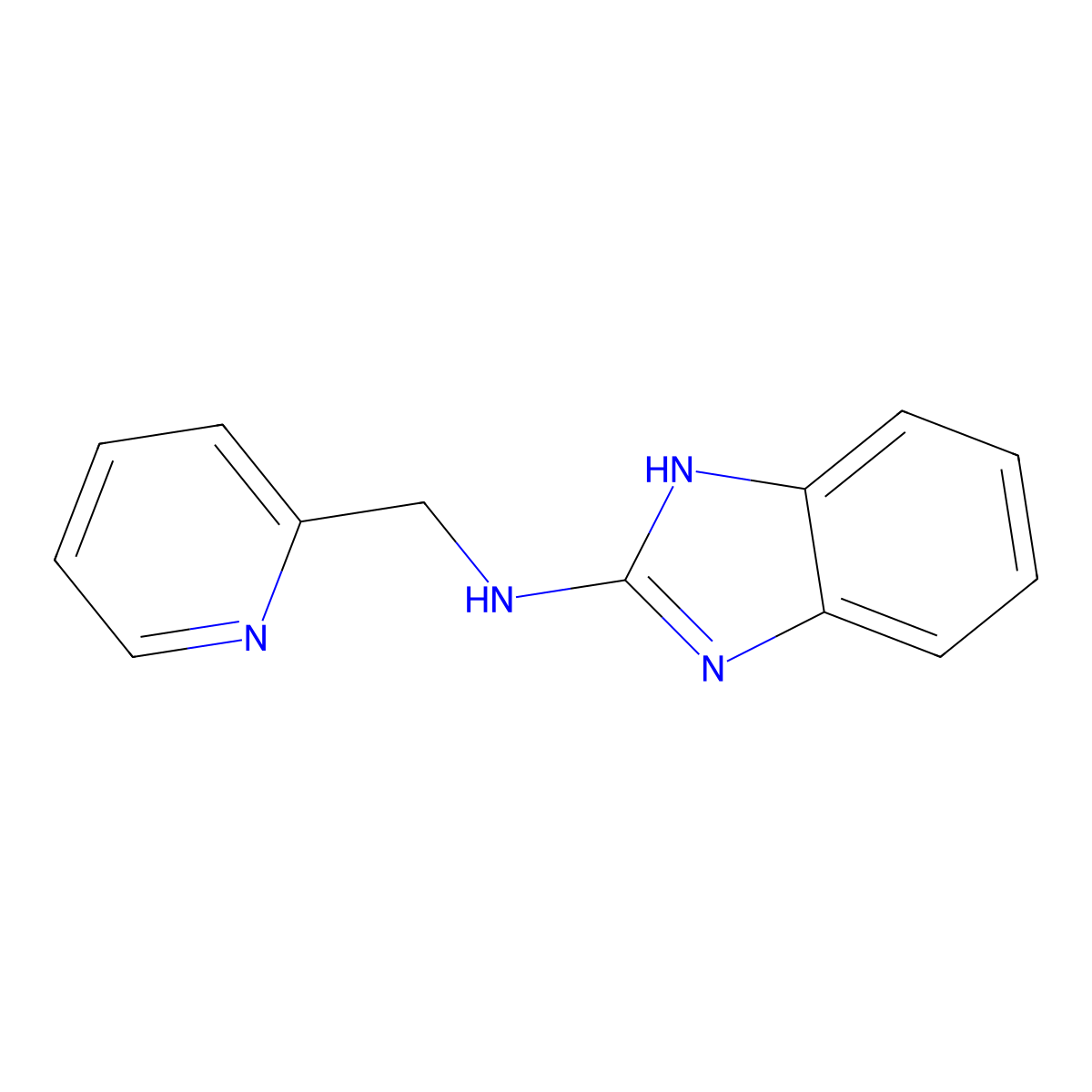 N-(Pyridin-2-ylmethyl)-1H-1,3-benzodiazol-2-amine molecular structure, CAS 344260-40-8