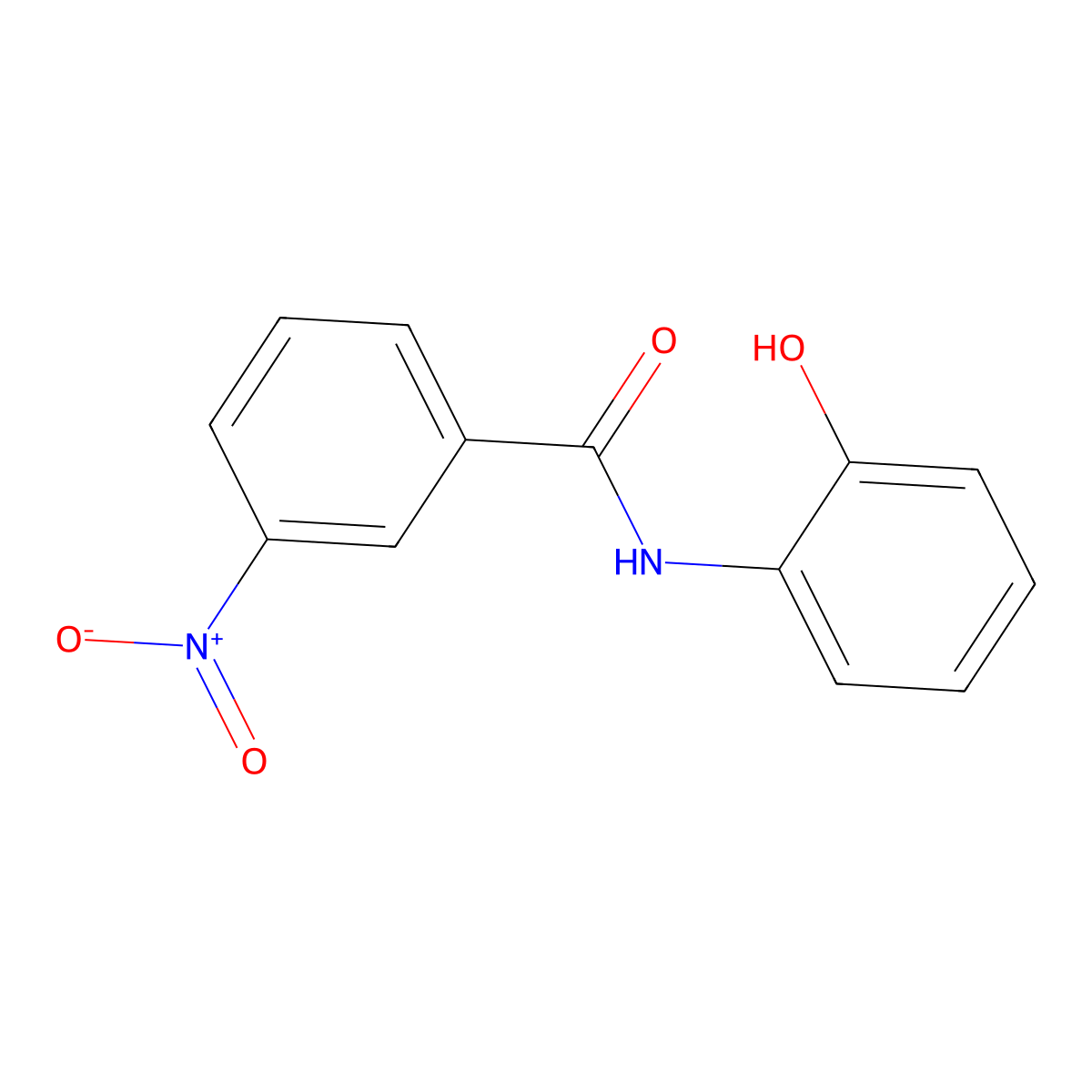 N-(2-Hydroxyphenyl)-3-nitrobenzamide molecular structure, CAS 344263-66-7