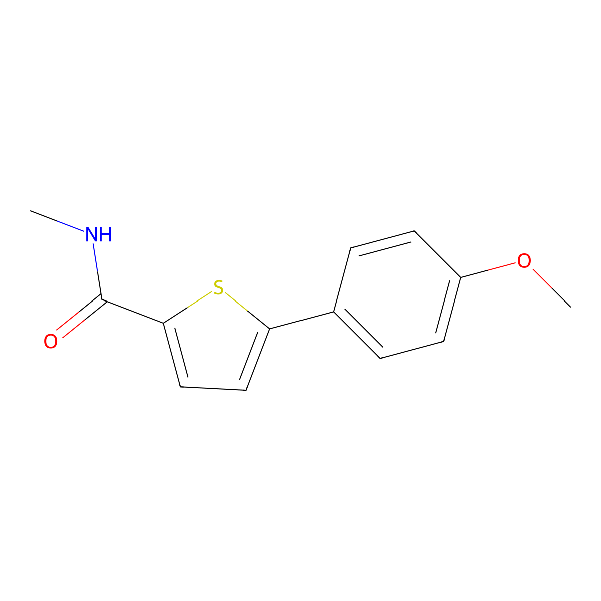 5-(4-methoxyphenyl)-N-methyl-2-thiophenecarboxamide molecular structure, CAS 344263-89-4