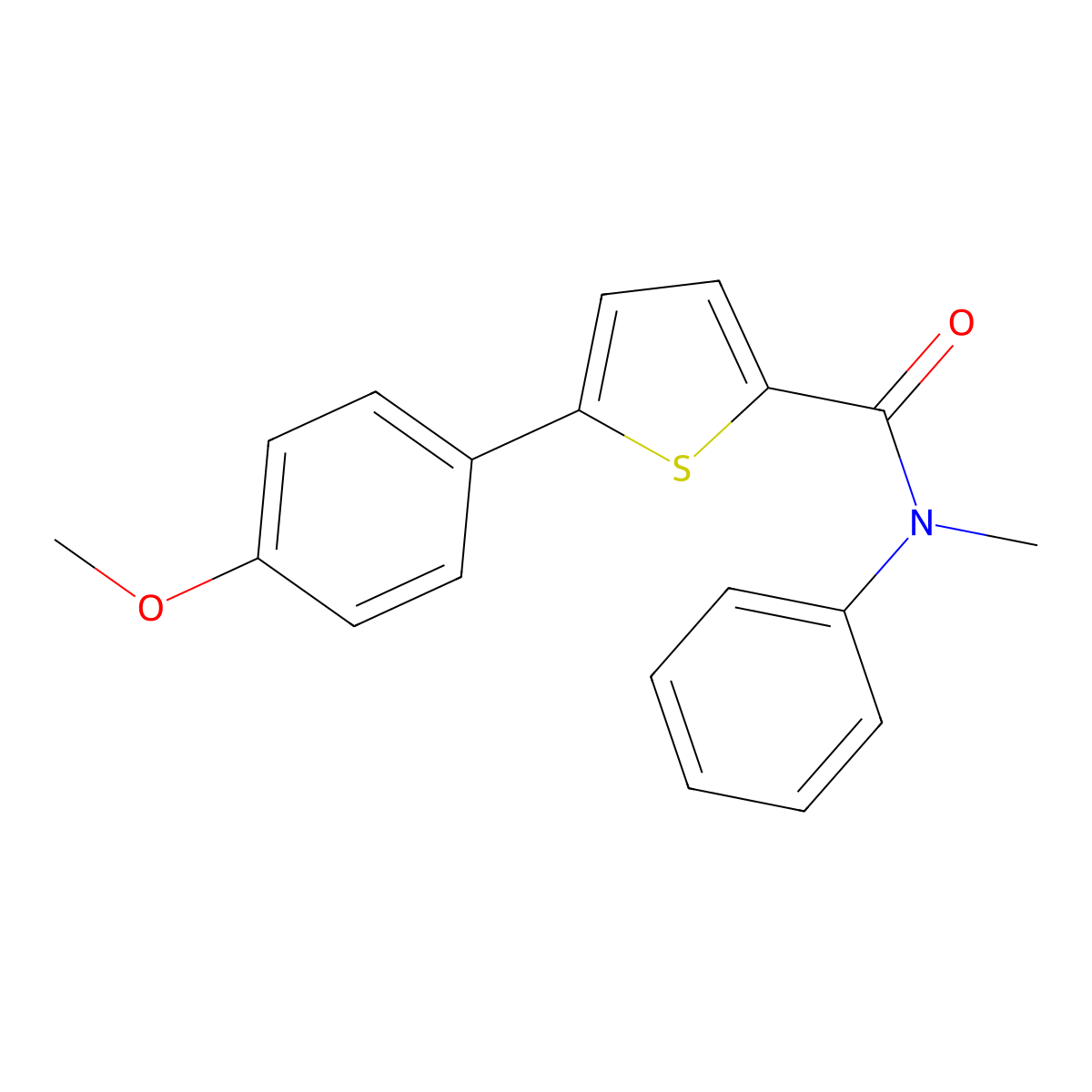 5-(4-methoxyphenyl)-N-methyl-N-phenyl-2-thiophenecarboxamide molecular structure, CAS 344263-97-4