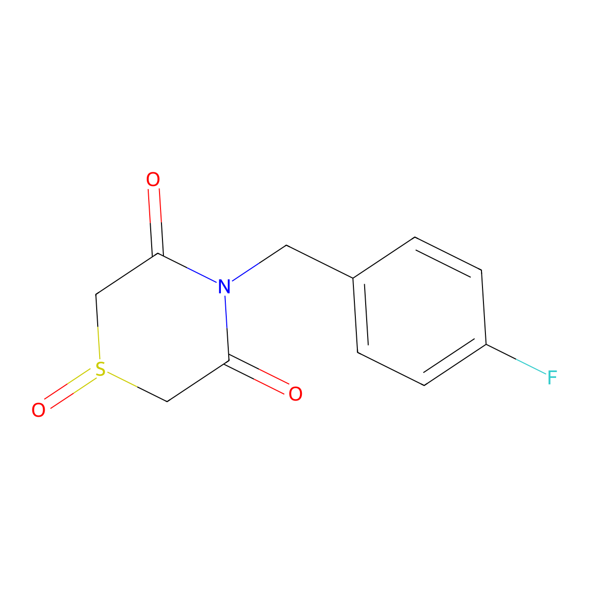 4-(4-Fluorobenzyl)-1lambda~4~,4-thiazinane-1,3,5-trione molecular structure, CAS 344264-10-4